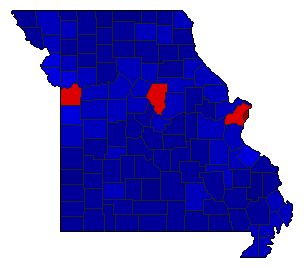 2016 Missouri County Map of General Election Results for Attorney General