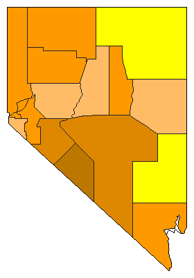 2016 Nevada County Map of Republican Primary Election Results for President