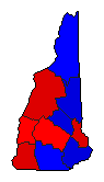 2016 New Hampshire County Map of General Election Results for Senator