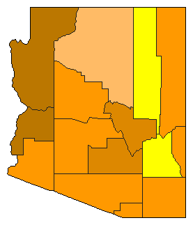 2016 Arizona County Map of Republican Primary Election Results for President