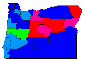 2016 Oregon County Map of Republican Primary Election Results for Senator