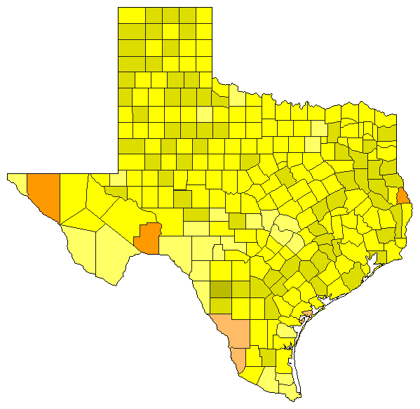 2016 Texas County Map of Republican Primary Election Results for President