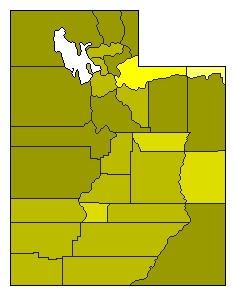 2016 Utah County Map of Republican Primary Election Results for President