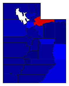 2016 Utah County Map of General Election Results for State Auditor