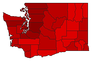 2016 Washington County Map of Open Runoff Election Results for Attorney General