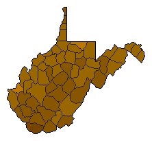 2016 West Virginia County Map of Republican Primary Election Results for President