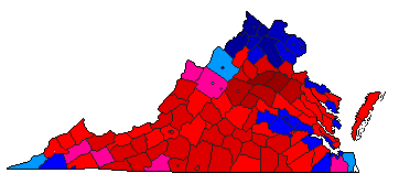 2017 Virginia County Map of Republican Primary Election Results for Lt. Governor