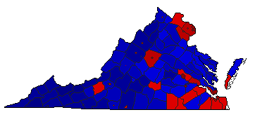 2017 Virginia County Map of General Election Results for Attorney General