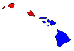 2018 Hawaii County Map of Democratic Primary Election Results for Governor