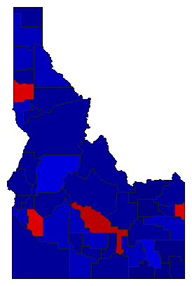 2018 Idaho County Map of General Election Results for Lt. Governor