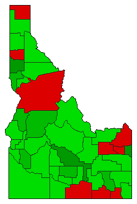 2018 Idaho County Map of General Election Results for Initiative