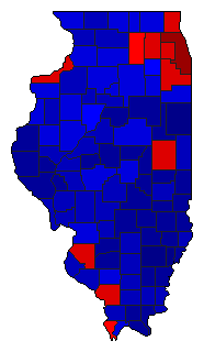 2018 Illinois County Map of General Election Results for Attorney General