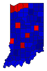 2018 Indiana County Map of General Election Results for Senator