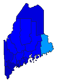 2018 Maine County Map of Republican Primary Election Results for Governor