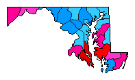 2018 Maryland County Map of Republican Primary Election Results for Senator