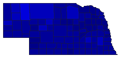 2018 Nebraska County Map of Republican Primary Election Results for Senator