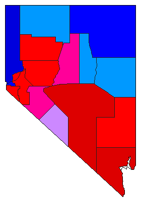 2018 Nevada County Map of Democratic Primary Election Results for Governor