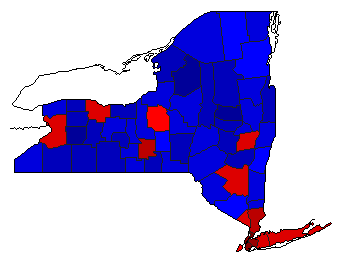 2018 New York County Map of General Election Results for Governor