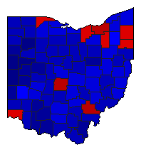 2018 Ohio County Map of General Election Results for State Auditor