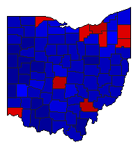 2018 Ohio County Map of General Election Results for Governor