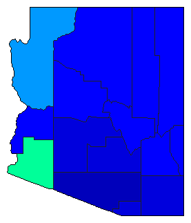 2018 Arizona County Map of Republican Primary Election Results for Senator
