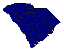 2018 South Carolina County Map of General Election Results for Comptroller General