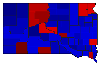 2018 South Dakota County Map of General Election Results for Attorney General