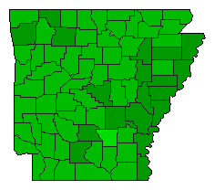 2018 Arkansas County Map of General Election Results for Initiative