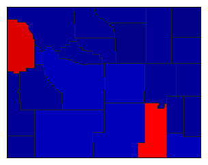 2018 Wyoming County Map of General Election Results for Governor