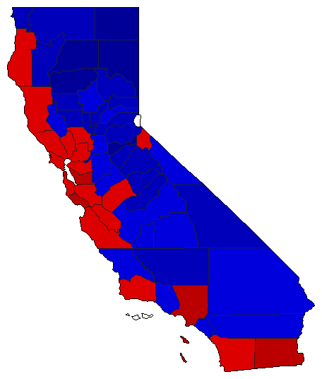 2018 California County Map of Special Election Results for Insurance Commissioner