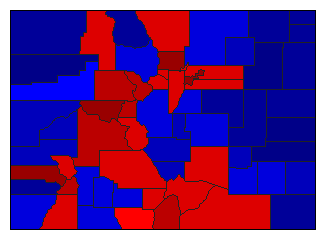 2018 Colorado County Map of General Election Results for Secretary of State