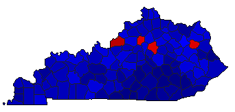2019 Kentucky County Map of General Election Results for State Auditor