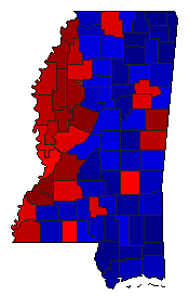 2020 Mississippi County Map of General Election Results for President