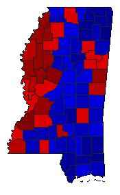 2020 Mississippi County Map of General Election Results for Senator