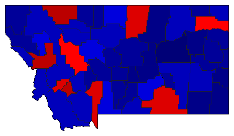 2020 Montana County Map of General Election Results for Governor