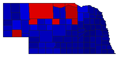 2020 Nebraska County Map of Republican Primary Election Results for Senator