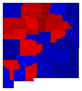 2020 New Mexico County Map of General Election Results for President