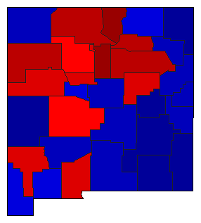 2020 New Mexico County Map of General Election Results for Senator
