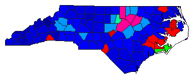 2020 North Carolina County Map of Republican Primary Election Results for Attorney General
