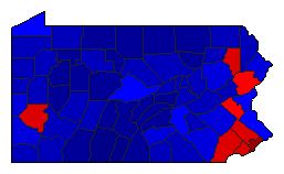2020 Pennsylvania County Map of General Election Results for State Auditor