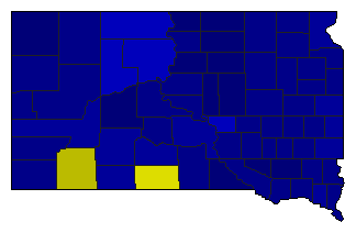 2020 South Dakota County Map of General Election Results for US Representative