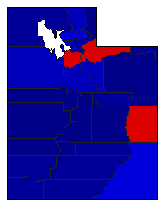 2020 Utah County Map of General Election Results for President