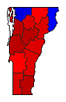 2020 Vermont County Map of General Election Results for State Treasurer