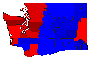 2020 Washington County Map of Open Runoff Election Results for Insurance Commissioner