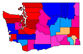 2020 Washington County Map of Open Runoff Election Results for Governor