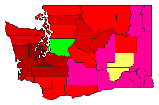 2020 Washington County Map of Democratic Primary Election Results for Lt. Governor