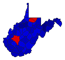 2020 West Virginia County Map of General Election Results for Secretary of State