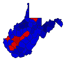 2020 West Virginia County Map of General Election Results for State Treasurer