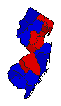 2021 New Jersey County Map of General Election Results for Governor