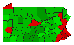 2021 Pennsylvania County Map of General Election Results for Amendment